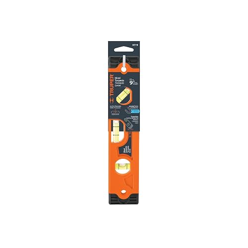 Truper NT-9 Nivel torpedo magnético 9" cuerpo plástico ABS, color, pack of/paquete de 1