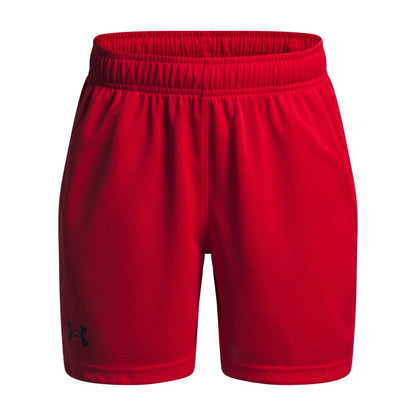 Under Armour Pantalones Cortos de Malla tecnológica Pantalones Cortos para Niños - (600) Rojo - Negro - CH