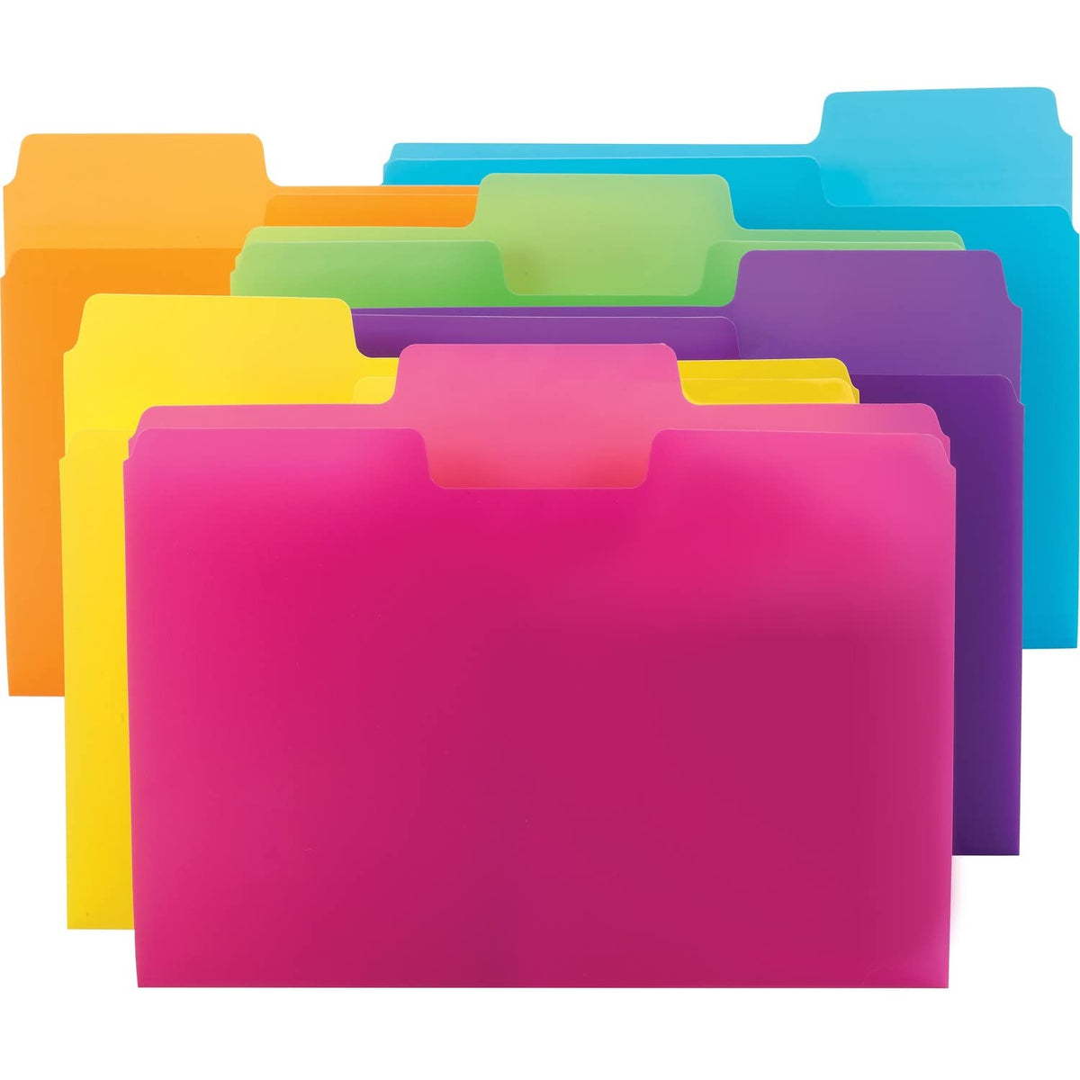 Smead SuperTab File Folder, Oversized 1/3-Cut tab, Letter Size, Poly, 18 per Pack (10515)