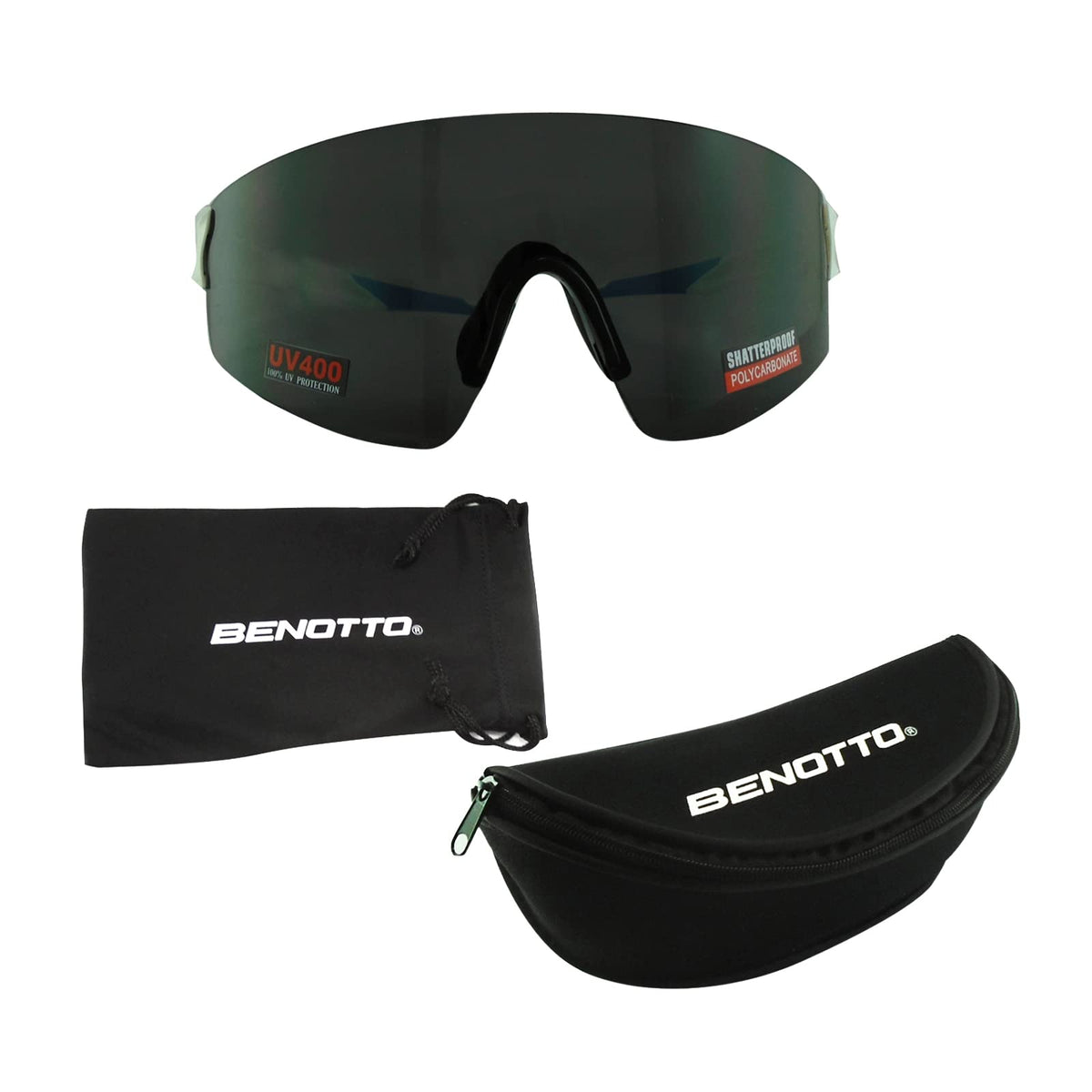 Lentes Benotto Blanco/Azul Mica: Negro S-17184B-D