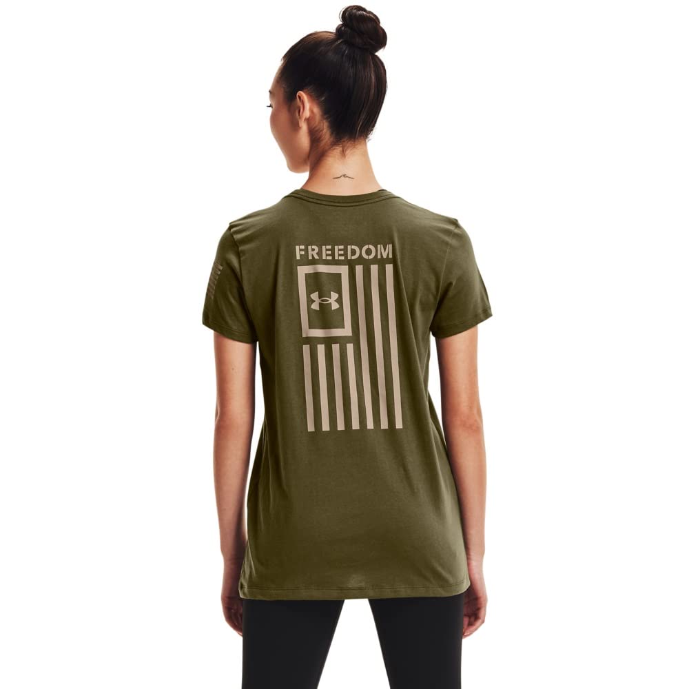 Under Armour Nueva Camiseta con Bandera de la Libertad Camisa Mujer