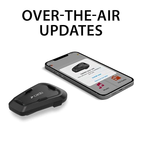 Cardo Systems Spirit - Auriculares de comunicación Bluetooth para Motocicleta, Color Negro, Paquete Doble