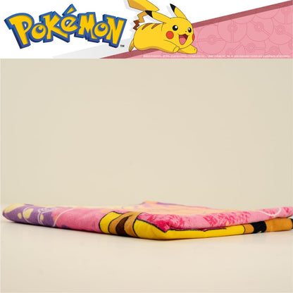 Franco Pokemon Girl Anime - Toalla de baño de algodón súper Suave para niños, 58 x 28 Pulgadas, (Producto con Licencia Oficial)