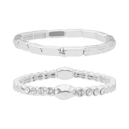 Nine West Pulsera Plateado Multiniveles para Mujer