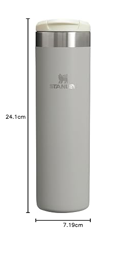 Stanley AeroLight - Botella de tránsito de 20 onzas | Tapa de bloqueo para bebida | Botella de agua resistente a fugas o taza de café | Acero inoxidable ligero aislado | Sin BPA | Ceniza