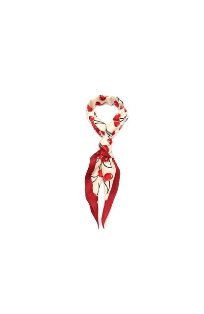 Coach Cherries Swirl - Diamante de seda estampado, rojo tiza, Talla única