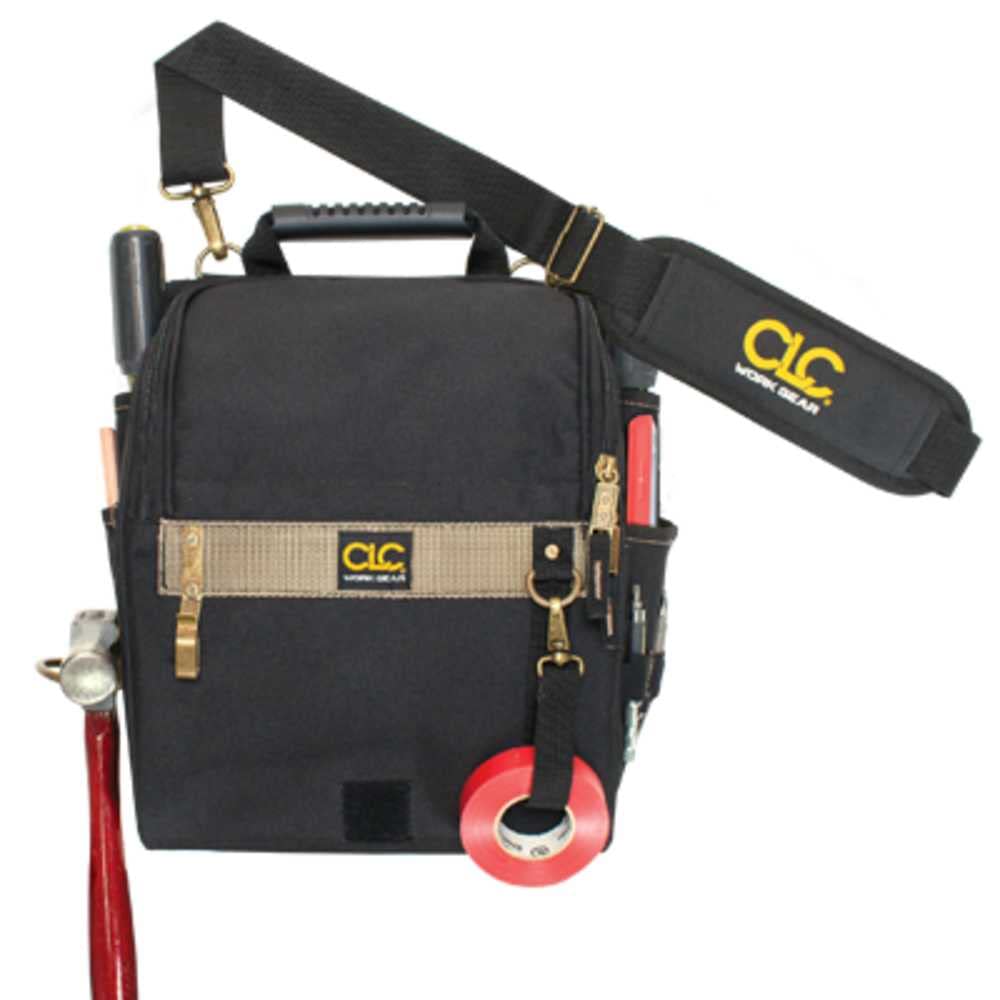 Custom LeatherCraft 1509 Bolsa para Herramientas de Electricista Profesional con 21 Bolsillos con zíper