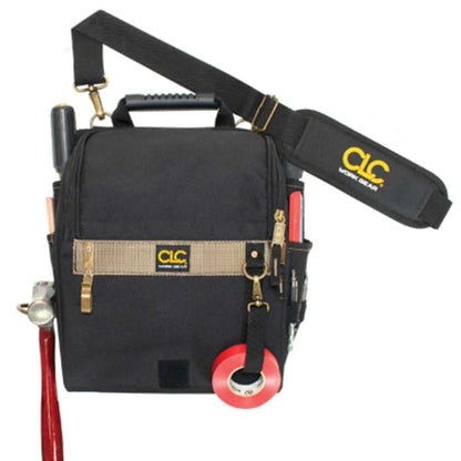 Custom LeatherCraft 1509 Bolsa para Herramientas de Electricista Profesional con 21 Bolsillos con zíper