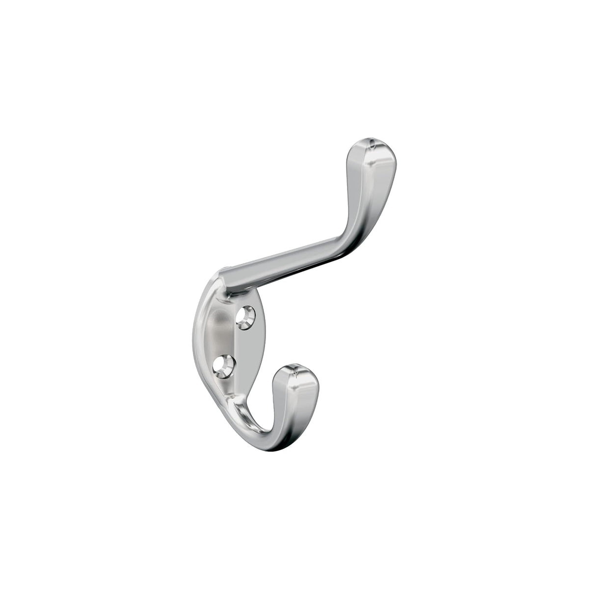Amerock H5545126 - Gancho decorativo de pared de doble punta, gancho chapado en cromo pulido para abrigos, sombreros, mochilas, bolsas, ganchos para baño, recámara, clóset, entrada, lavadero, oficina