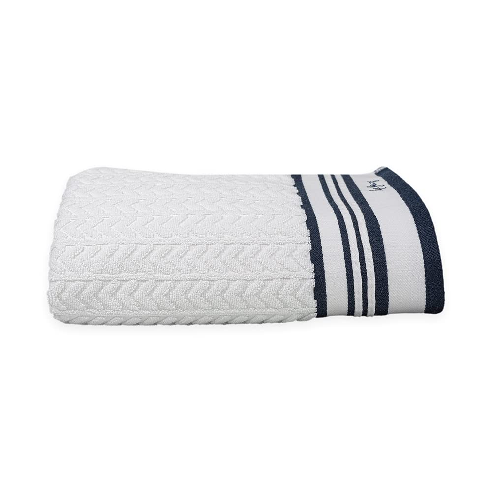 Pepe Jeans, Toalla Medio Baño 100% Algodón, Color Blanco, Baker.