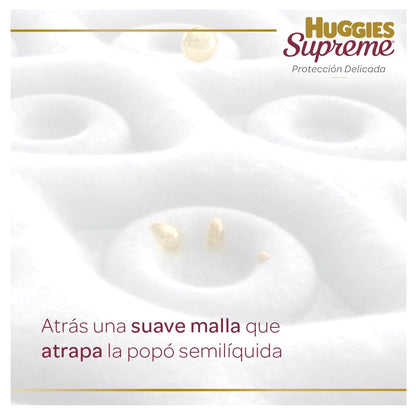 Pañal Huggies Supreme, unisex con 40 pzs, etapa Recién Nacido, para bebés de hasta 3.5 kg. Único clinica y dermatologicamente probado