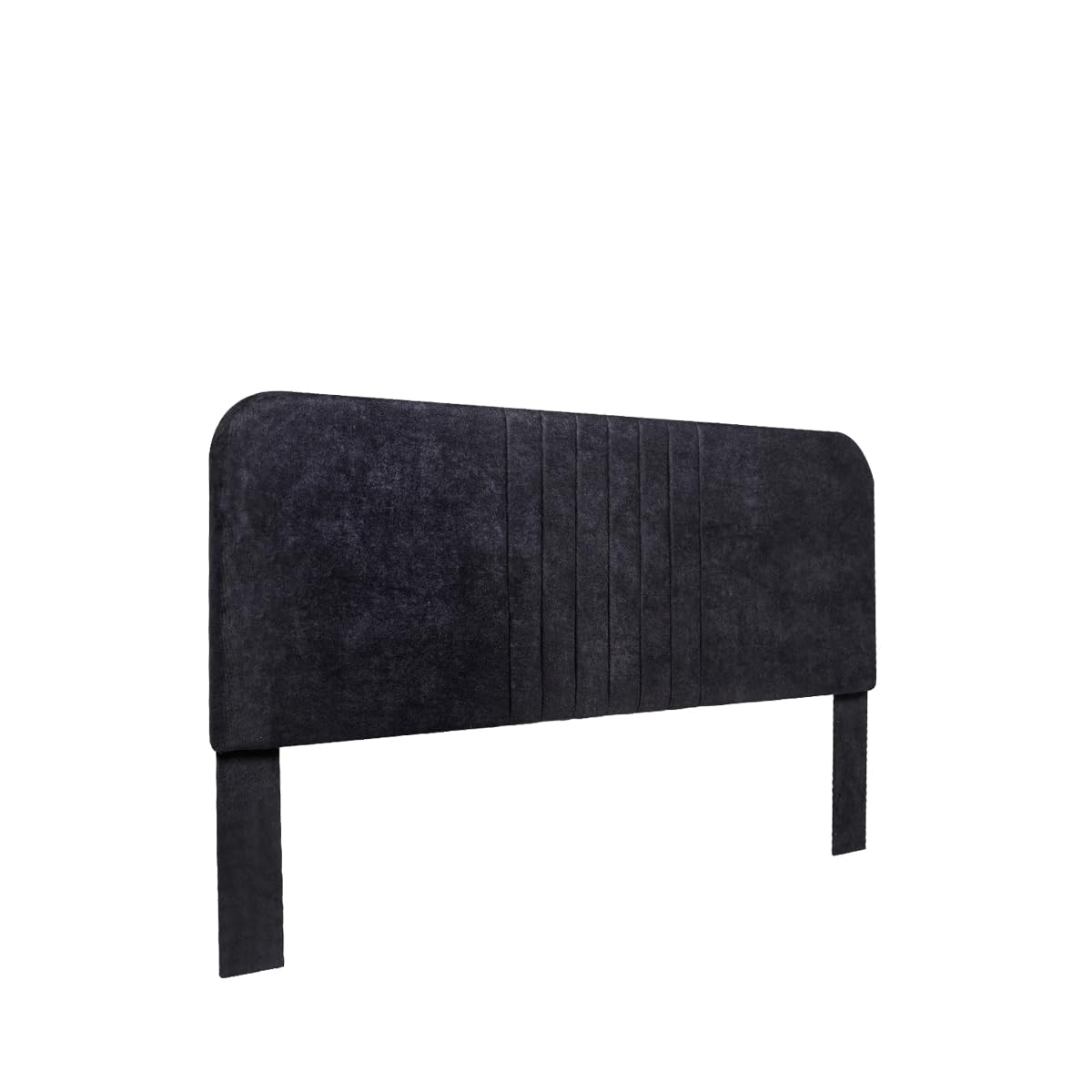 Sochic Cabecera para Cama Tamaño Individual y Matrimonial Tapizada en Tela Chenille Negra con Estructura de Madera Industrial.