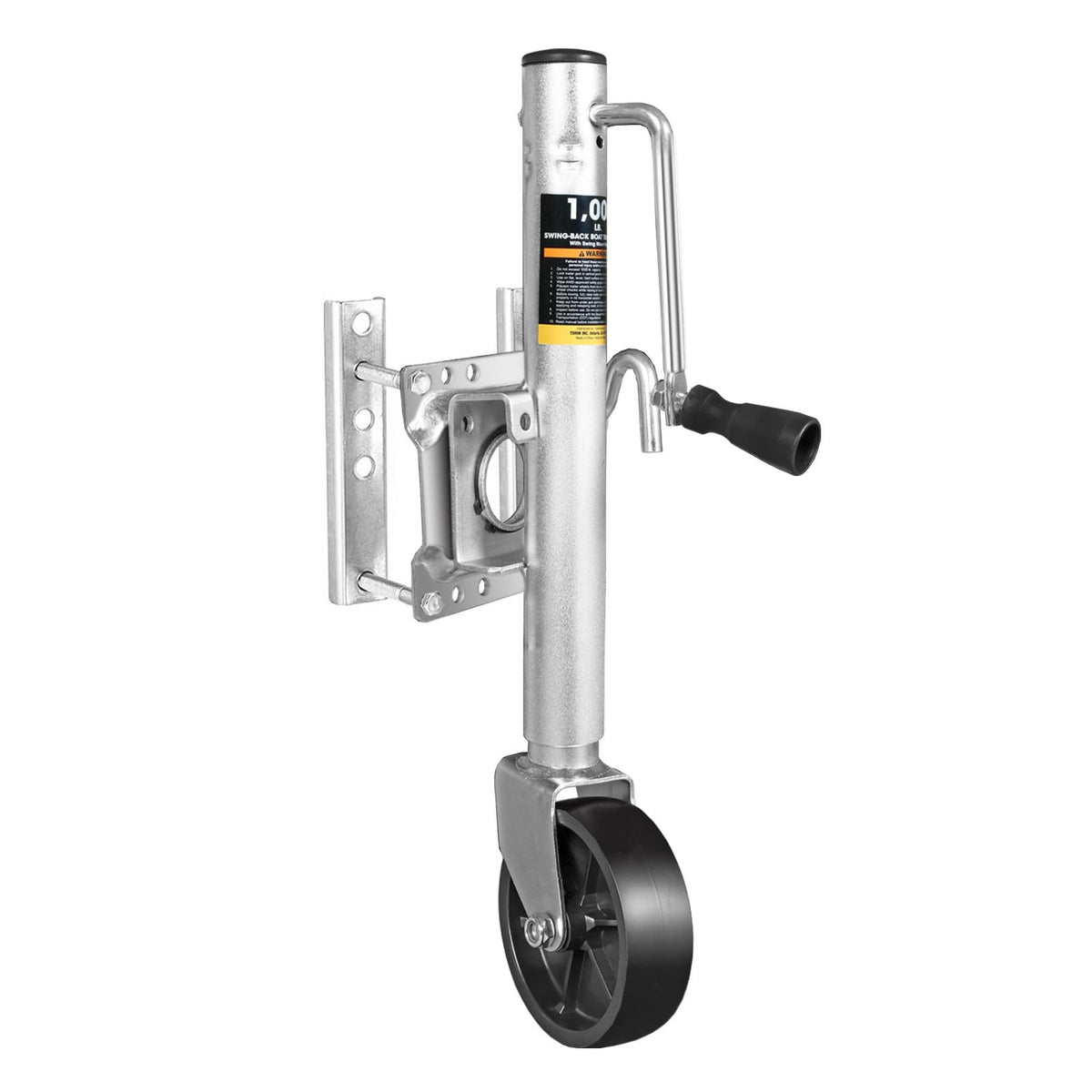 Torin Gato de Remolque Giratorio con Rueda ATR39001B, 454 kg, Elevación de 25 cm, Plateado