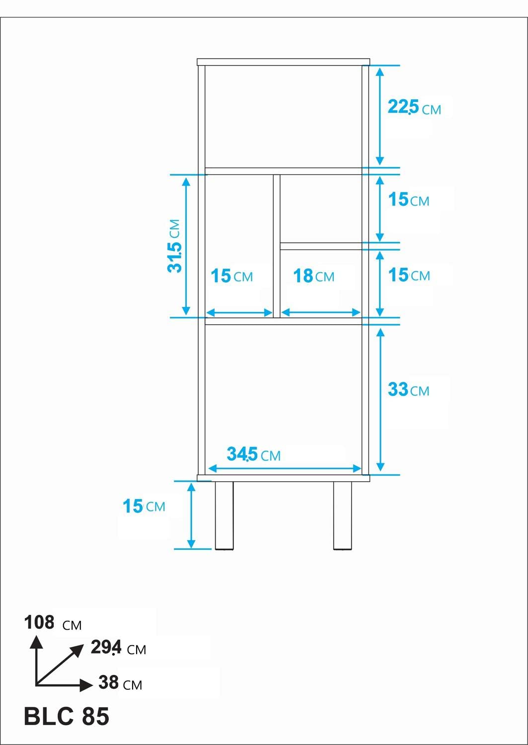 Midtown Concept Librero Organizador Minimalista Armado fácil