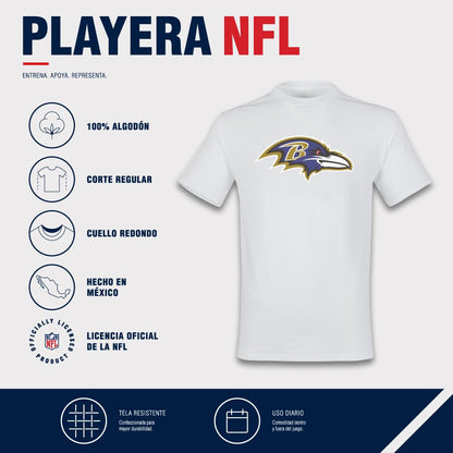 NFL Playera Aficionado Básica Baltimore Ravens