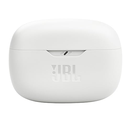 JBL Vibe Beam Audífonos Inalámbricos Bluetooth, Drivers 8mm, Reproducción 32 Horas, Resistentes al Agua y al Polvo IP56 - Blanco