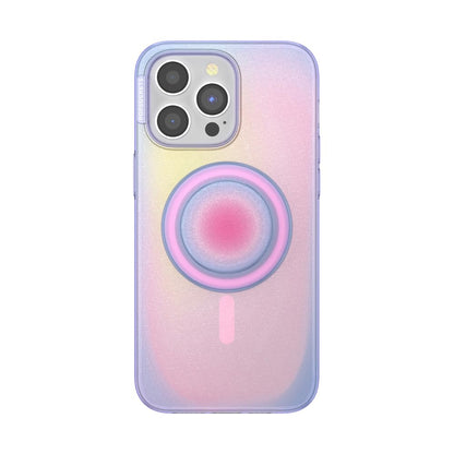 PopSockets - Funda para iPhone 15 Pro MAX con Agarre Redondo para teléfono Compatible con MagSafe, Funda de teléfono para iPhone 15 Pro MAX, Compatible con Carga inalámbrica, Cute Aura