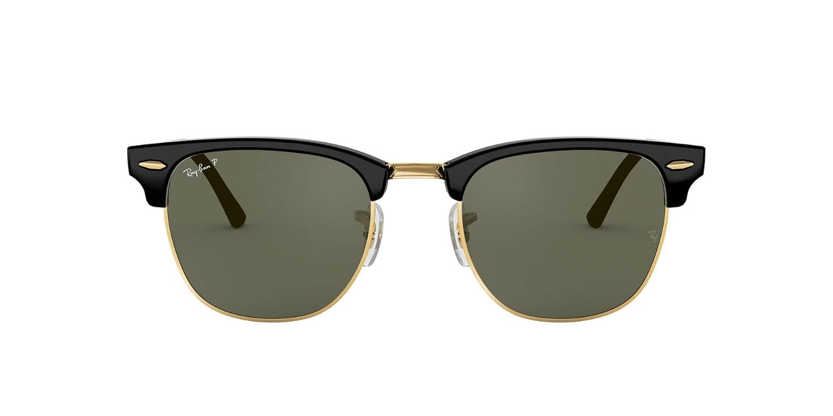 Lentes oscuros Rb3016 Clubmaster Square anteojos de sol, Ray-Ban, Mujer, Tortoise & Gold/Blue Flash, 51 mm