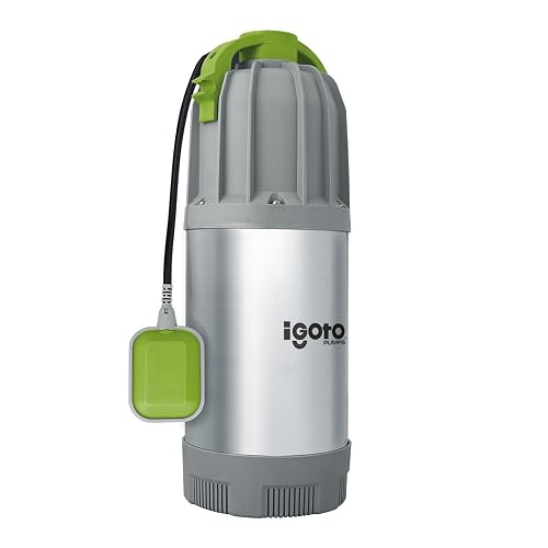 Igoto Pump Q1000 Bomba Sumergible de Acero Inoxidable, 1 ⅓ HP