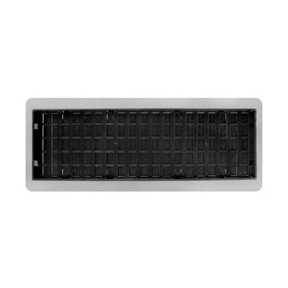 Decor Grates LAJH412-NKL Rejillas, 4x12, colección oriental, níquel cepillado