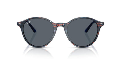 Ray-Ban Rb2230 Bernard Gafas de sol redondas, Sombra Transparente Fantasía Azul/Azul