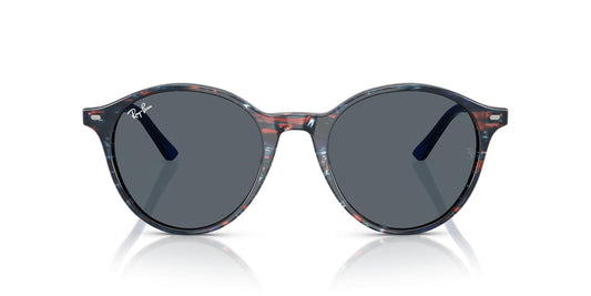 Ray-Ban Rb2230 Bernard Gafas de sol redondas, Sombra Transparente Fantasía Azul/Azul