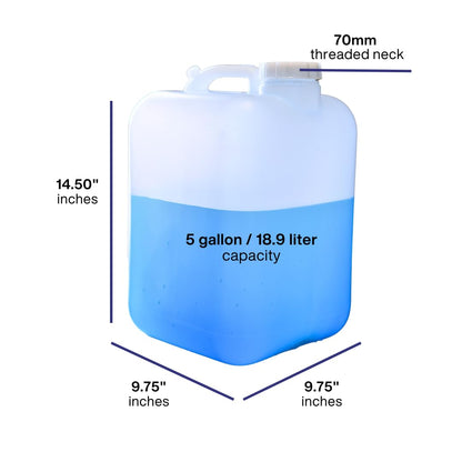 5 Gallon Plastic Hedpack with cap