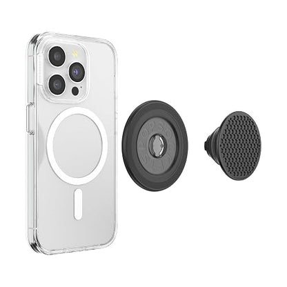 PopSockets PopGrip para MagSafe, Agarre magnético y Soporte para teléfono, Parte Superior Intercambiable, Agarre Seguro para iPhone MagSafe, Soporte para visualización Manos Libres, Carga inalámbrica