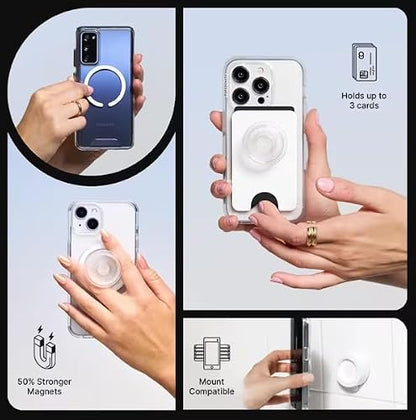 PopSockets - Empuñadura para teléfono MagSafe con Soporte, Soporte magnético, Parte Superior Intercambiable, sujeción Segura para iPhone MagSafe, teléfono y Tablet, dragón esmaltado