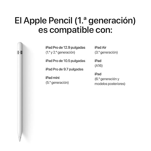 Apple Pencil (Primera generación) - Incluye Adaptador de USB-C a Apple Pencil - 2025