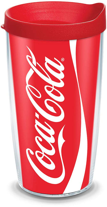 Tervis Coke Can Wrap Tumbler with Red Lid, 16-Ounce