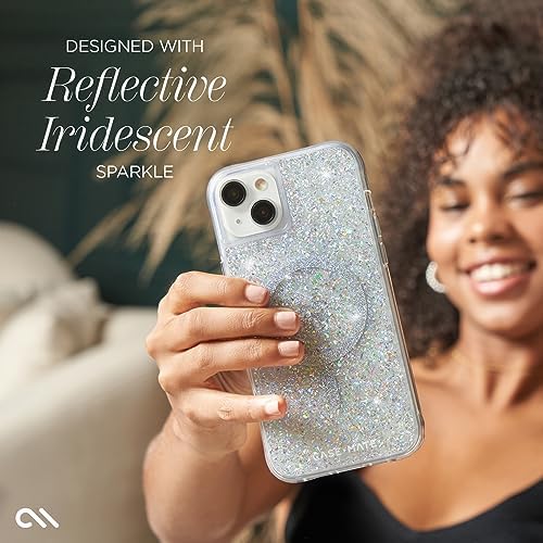 Case-Mate - Funda para iPhone 15 Plus – Disco parpadeante [protección contra caídas de 12 pies] [compatible con MagSafe] Funda magnética con bonito brillo brillante para iPhone 15 Plus de 6.7 pulgadas
