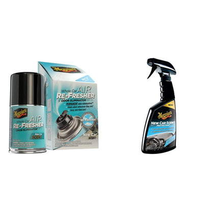 Meguiar's Air Re-Fresher Eliminador de Olores y Ambientador para Auto - Carro nuevo - Eliminador De Olores + Abrillantador