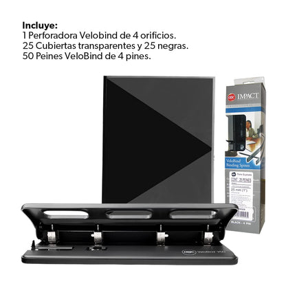 GBC VeloBind Kit Encuadernación Manual hasta 200 Hojas