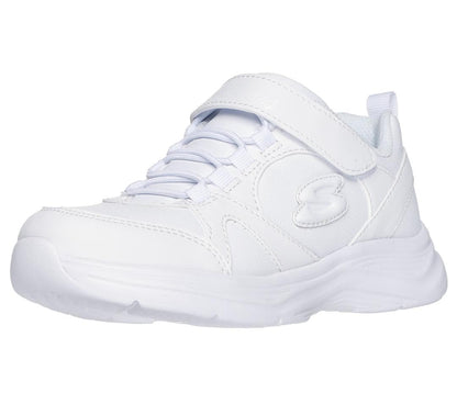 Skechers Glimmer Kicks Tenis Escolares para Niña - niños pequeños (4-8 años) - 17.5 cm - Blanco