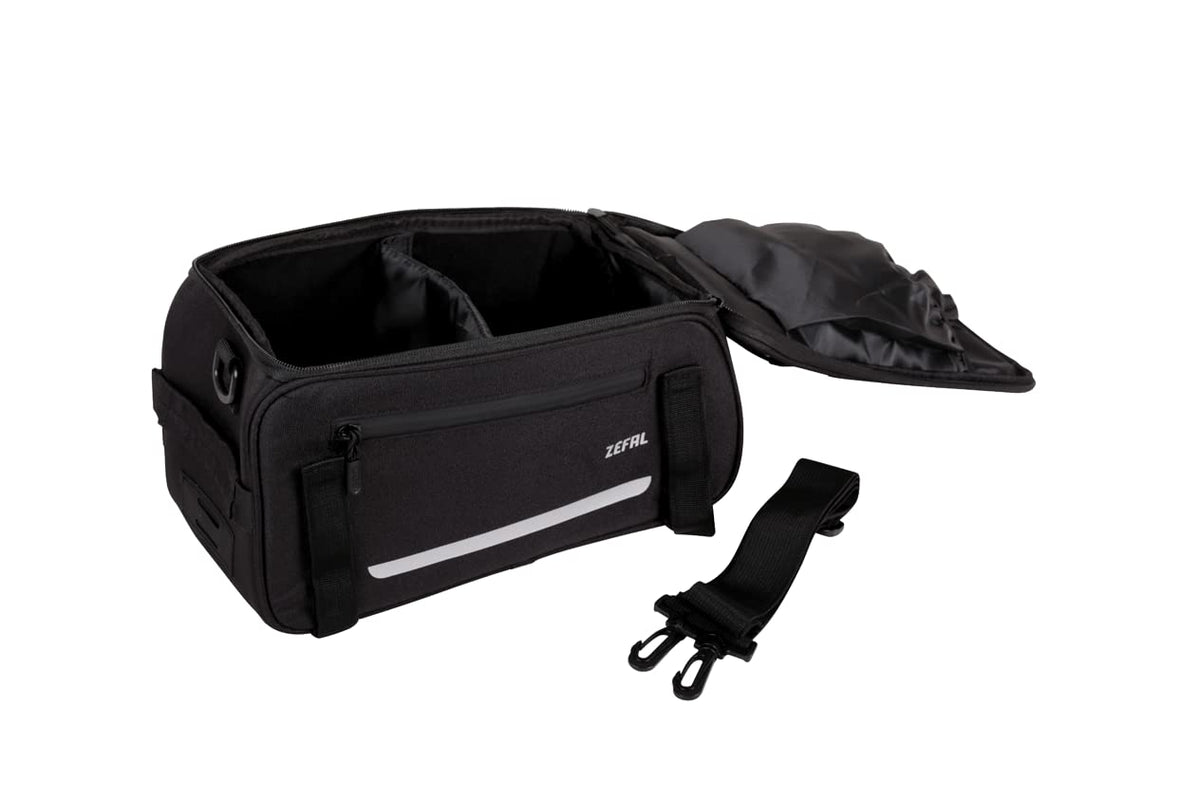 Zéfal Alforja para Porta Bulto Urbano Z Traveler Poliuretano 600D Fijación Universal, Color Negro, 9L