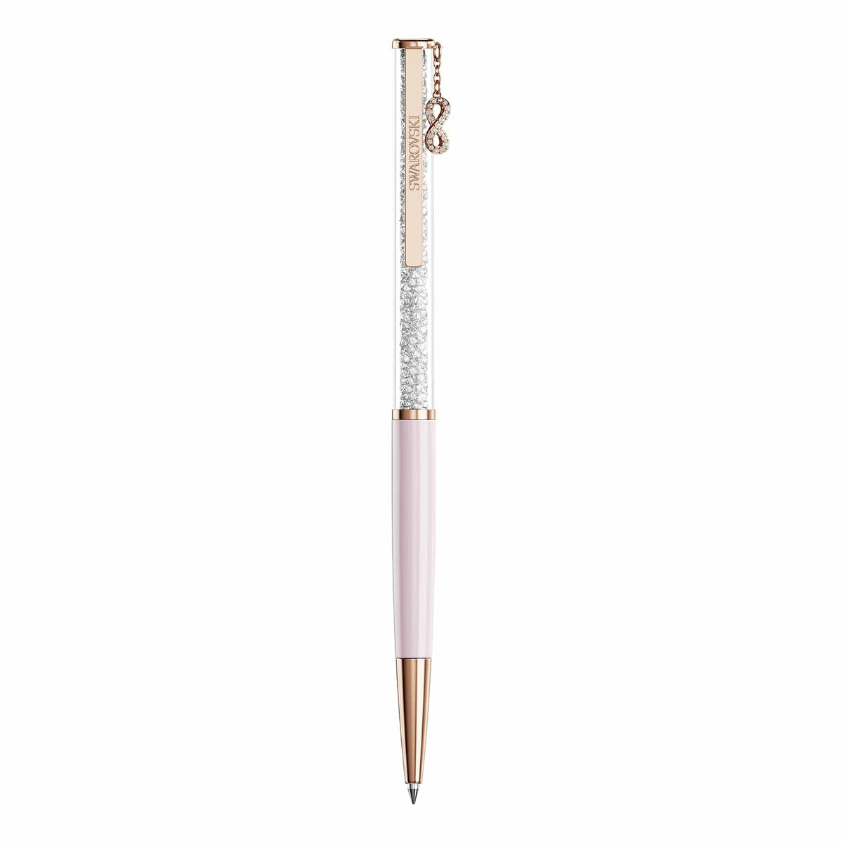 Swarovski Bolígrafo Crystalline Silk, Símbolo del infinito, Lacado rosa, baño tono oro rosa