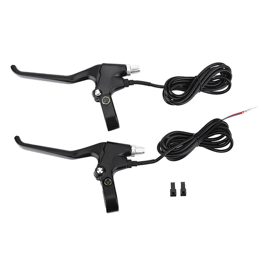 Palanca de freno para bicicleta eléctrica, par de cables duraderos | Material de aleación ligera, diseño ergonómico, compatible con eléctricas, fácil instalación, resistencia a