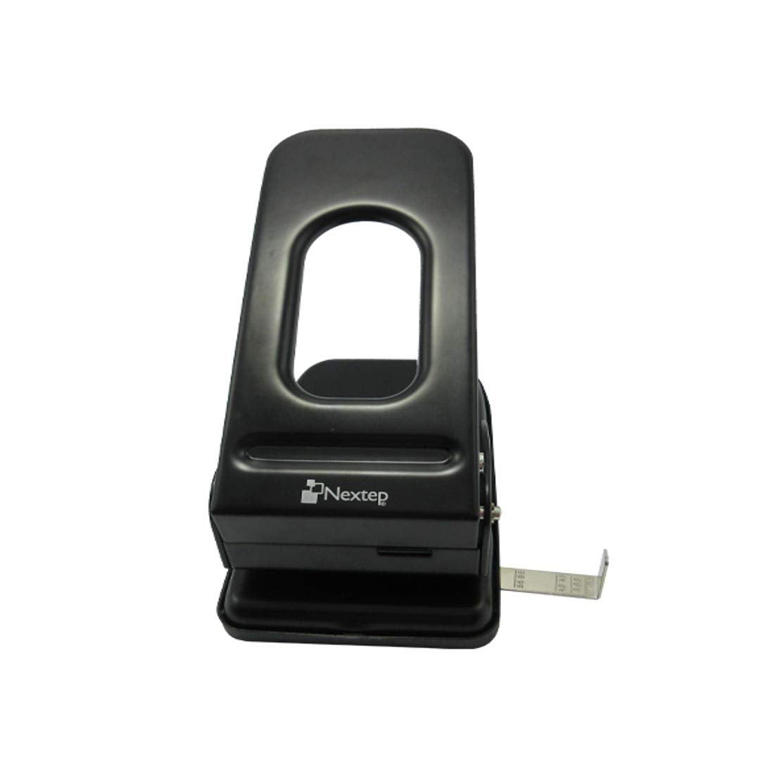 Perforadora Nextep Uso Rudo 2 Orificios 8cm Hasta 60 Hojas Color Negro