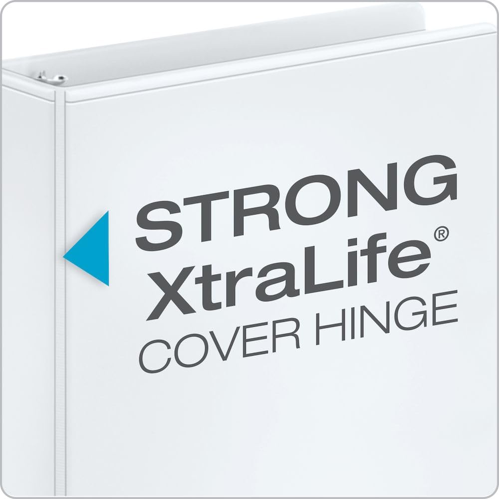 Cardinal Binder Performer con cubiertas ClearVue, anillos redondos de 1.5 pulgadas, capacidad de 350 hojas, color blanco