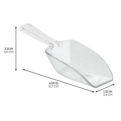 InterDesign Basic Cuchara dosificadora de 1/3 de taza, cucharas medidoras grandes de plástico, juego de 4 piezas para medidas de cocina, transparente