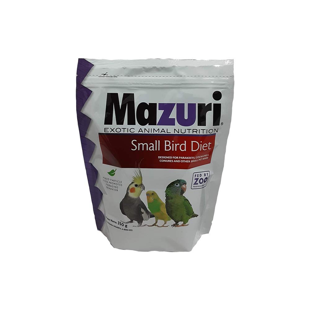 Mazuri Alimento para Aves pequeñas (ninfas, Loros, periquitos, etc.) 350gr
