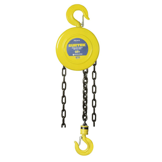 Surtek POLAC1L Polipasto manual 1 ramal 0.5 ton, cadena 2.5 m