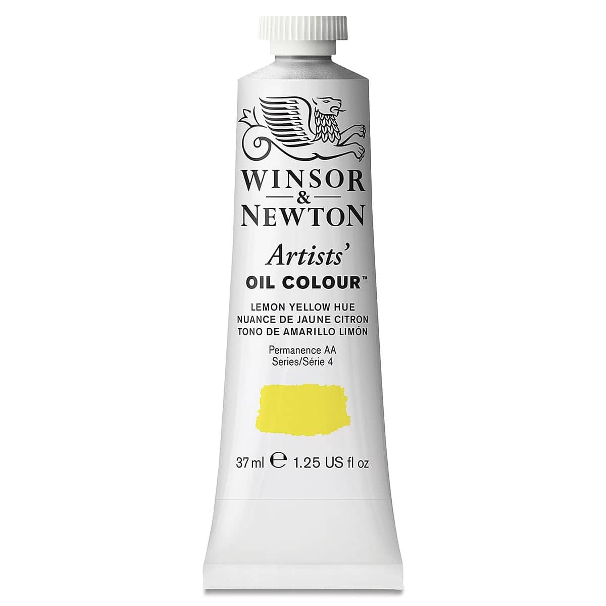Winsor & Newton Artists' Oil Colour Pintura al Óleo Profesional, 37 ml - 37-ml Tube - Amarillo (Lemon Yellow Hue)