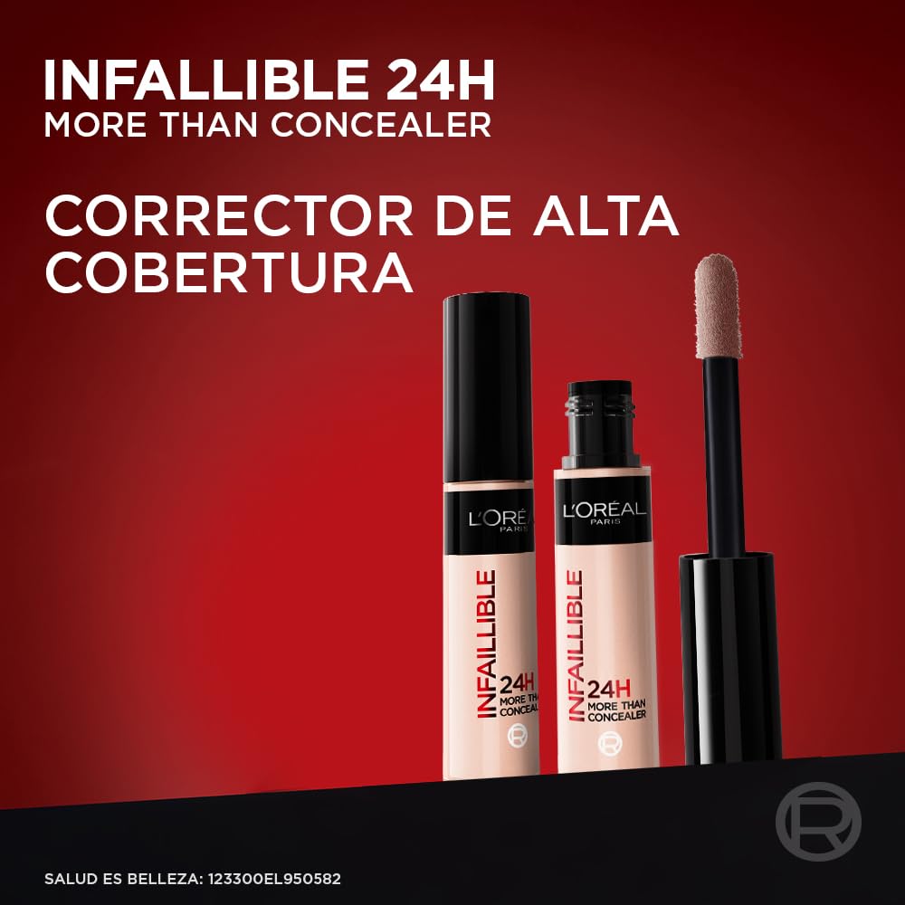 L'Oréal Paris Infallible Corrector líquido de alta cobertura, Tono 329