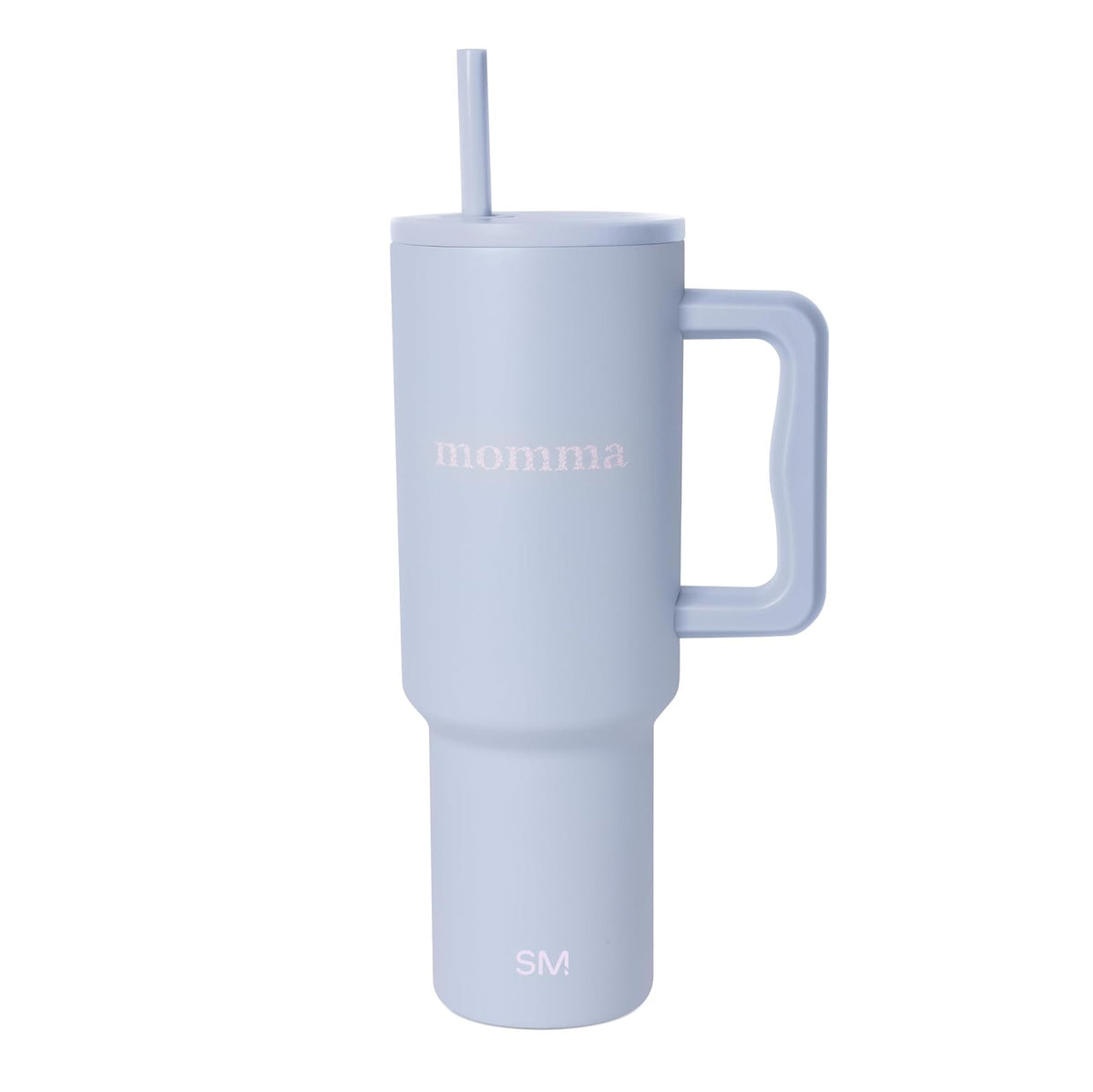 Simple Modern Trek Vaso Térmico con Asa y Popote, Acero Inoxidable, 890-1180 ml - 1180ml - Pattern: Momma