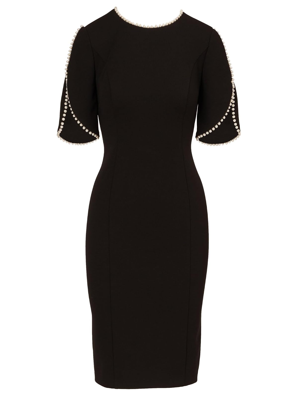 Adrianna Papell Vestido Midi Perla Crepe Punto Vestido Mujer