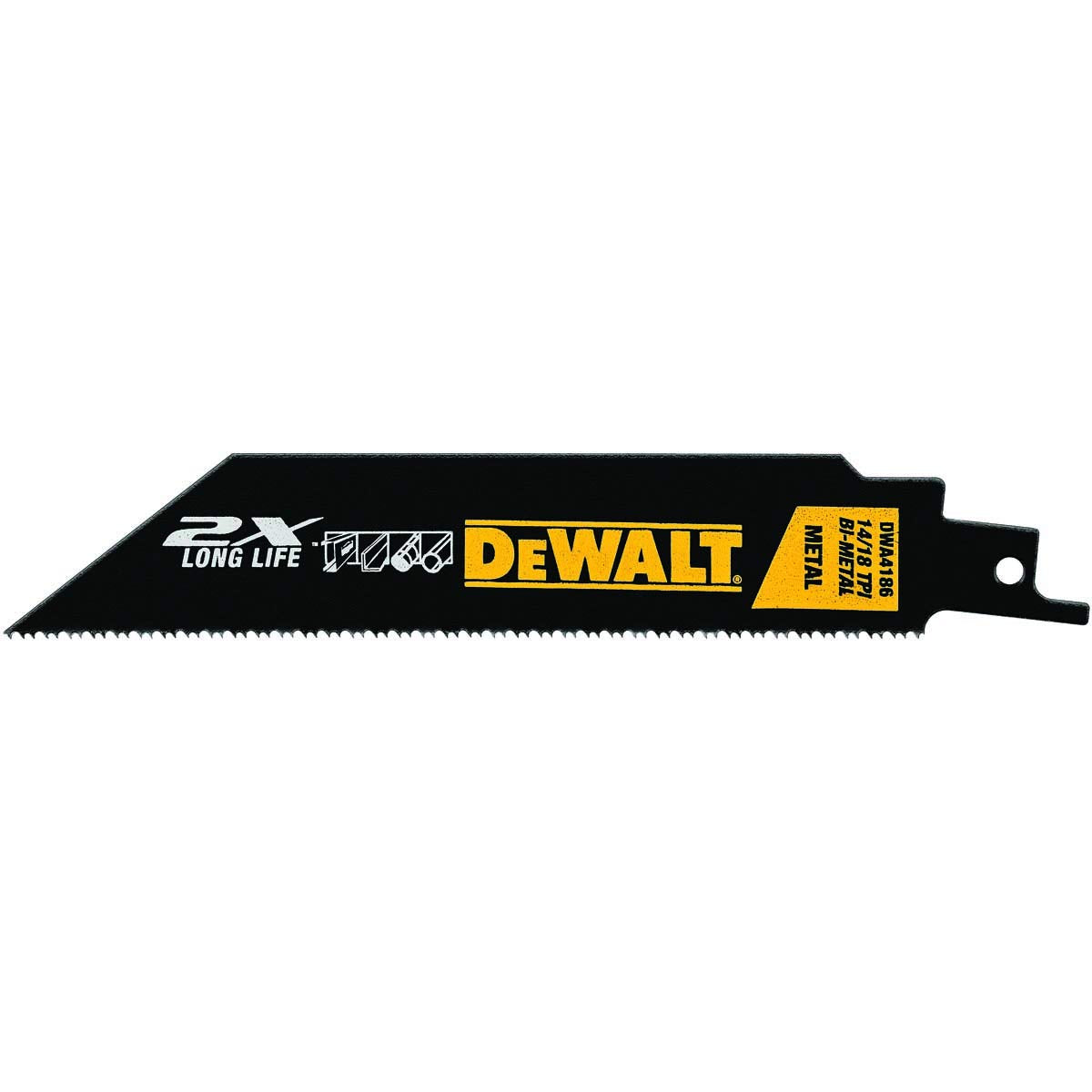 DEWALT Hojas de Sierra Recíproca Bi-Metal para Corte de Metal - 6" 18 TPI, paquete de 5