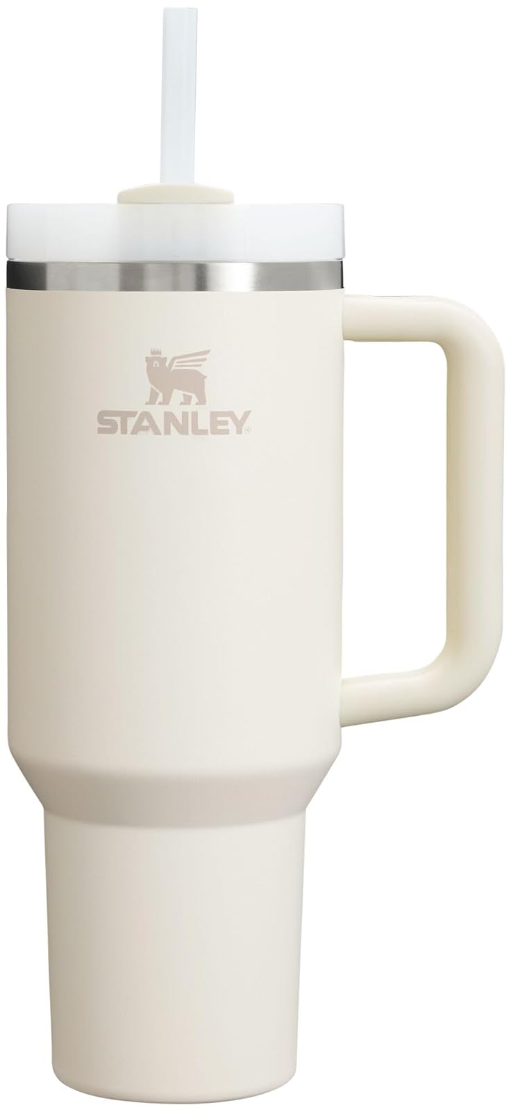 Stanley Quencher H2.0 Vaso Térmico con Popote, Acero Inoxidable, 14 a 64 oz - Crema 2.0 - 40 onzas
