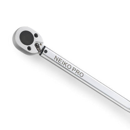 Neiko PRO 03711B Llave dinamométrica de 3/4 pulgadas, unidad SAE de 3/4 pulgadas, 50-300 pies Lb, 34 pulgadas de longitud, llave dinamométrica ajustable, acero chapado en cromo vanadio Cr-V